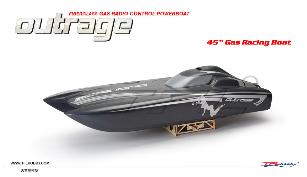 Outrage gas racing boat