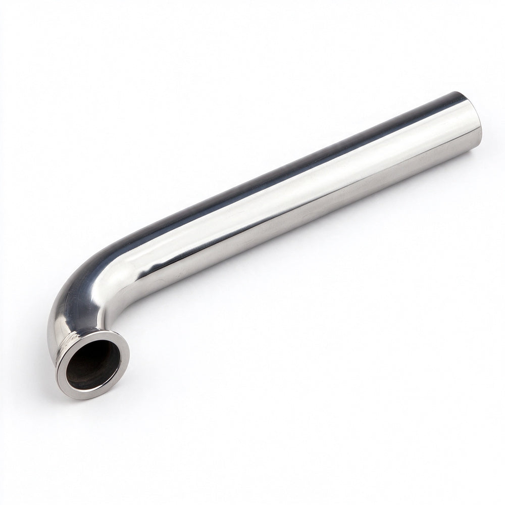 TFL Gas RC Boat Parts 22mm Diameter 90°/100°/105° L Bend Pipe, Stainless Steel 190mm With Flange Joint, Exhaust Pipe