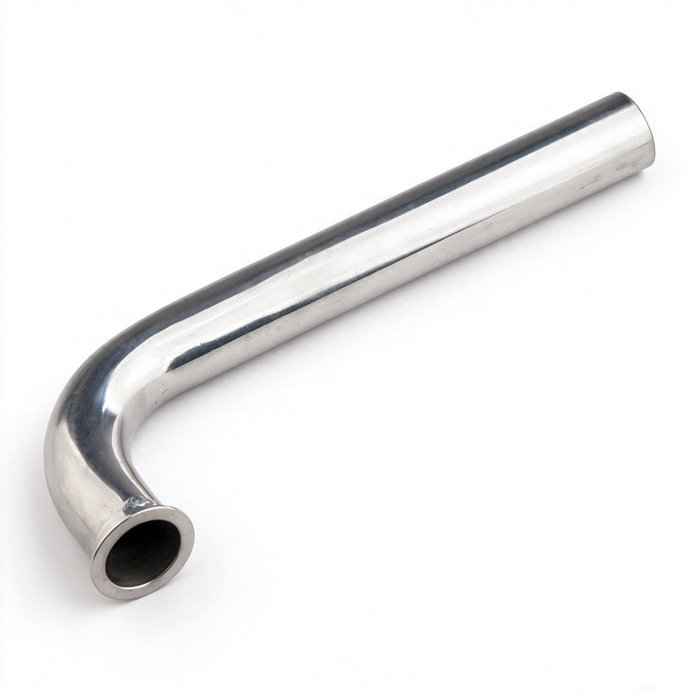 TFL Gas RC Boat Parts 22mm Diameter 90°/100°/105° L Bend Pipe, Stainless Steel 190mm With Flange Joint, Exhaust Pipe