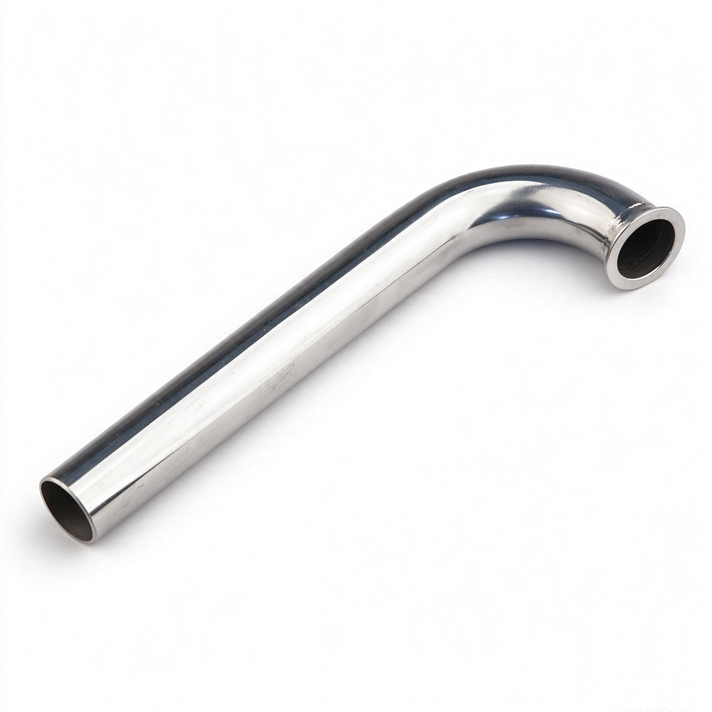TFL Gas RC Boat Parts 22mm Diameter 90°/100°/105° L Bend Pipe, Stainless Steel 190mm With Flange Joint, Exhaust Pipe