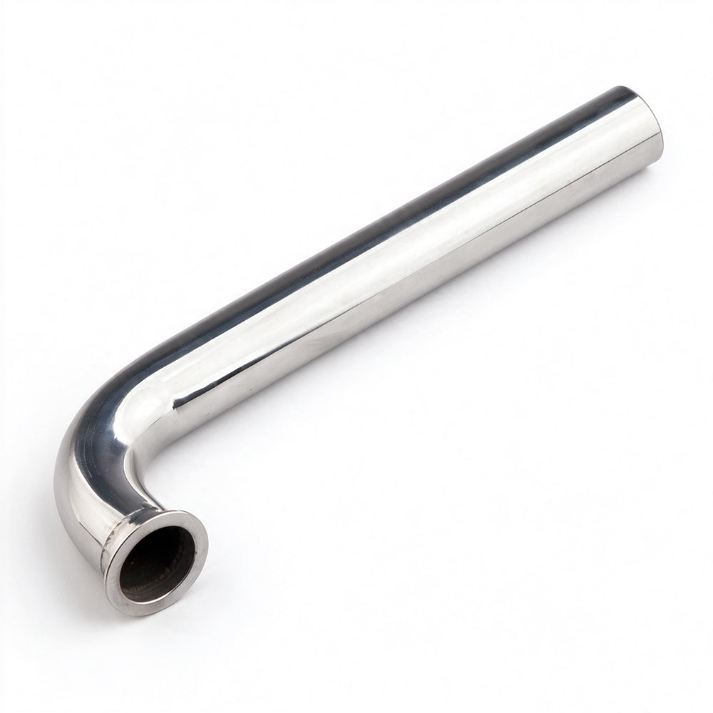 TFL Gas RC Boat Parts 22mm Diameter 90°/100°/105° L Bend Pipe, Stainless Steel 190mm With Flange Joint, Exhaust Pipe