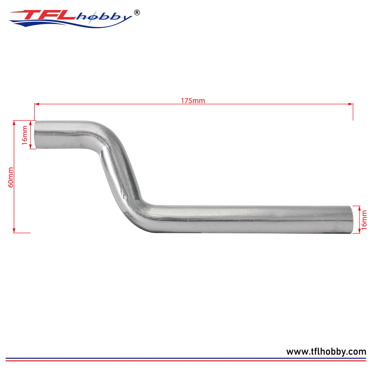 TFL Gas RC Boat Parts GP15-18 T-Type Exhaust Header & GP21-25 Z-Bend Pipe, Nitro Engine Exhaust Tube