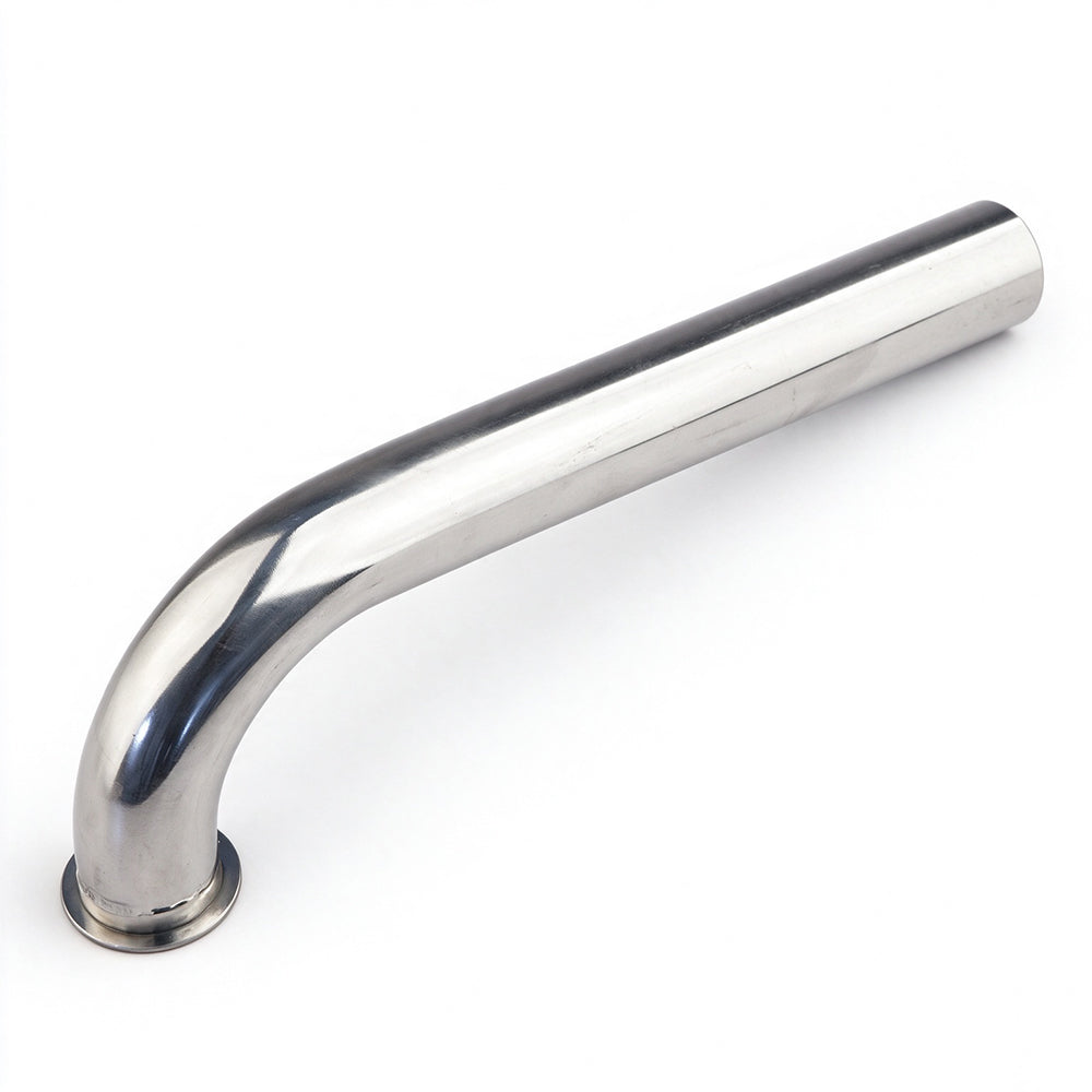 TFL Gas RC Boat Parts 22mm Diameter 90°/100°/105° L Bend Pipe, Stainless Steel 190mm With Flange Joint, Exhaust Pipe