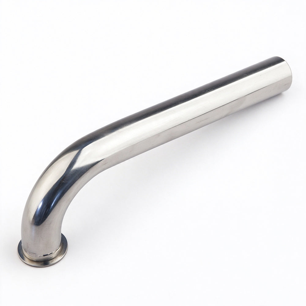 TFL Gas RC Boat Parts 22mm Diameter 90°/100°/105° L Bend Pipe, Stainless Steel 190mm With Flange Joint, Exhaust Pipe