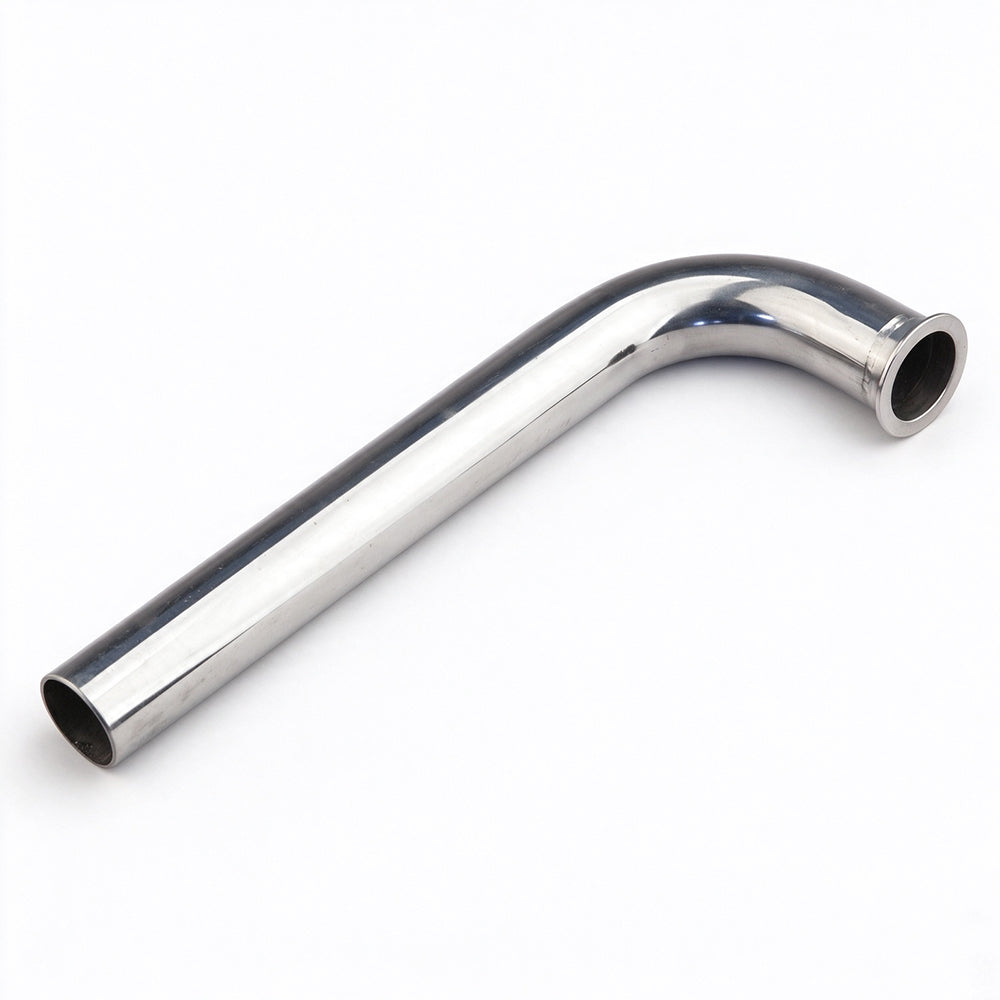 TFL Gas RC Boat Parts 22mm Diameter 90°/100°/105° L Bend Pipe, Stainless Steel 190mm With Flange Joint, Exhaust Pipe