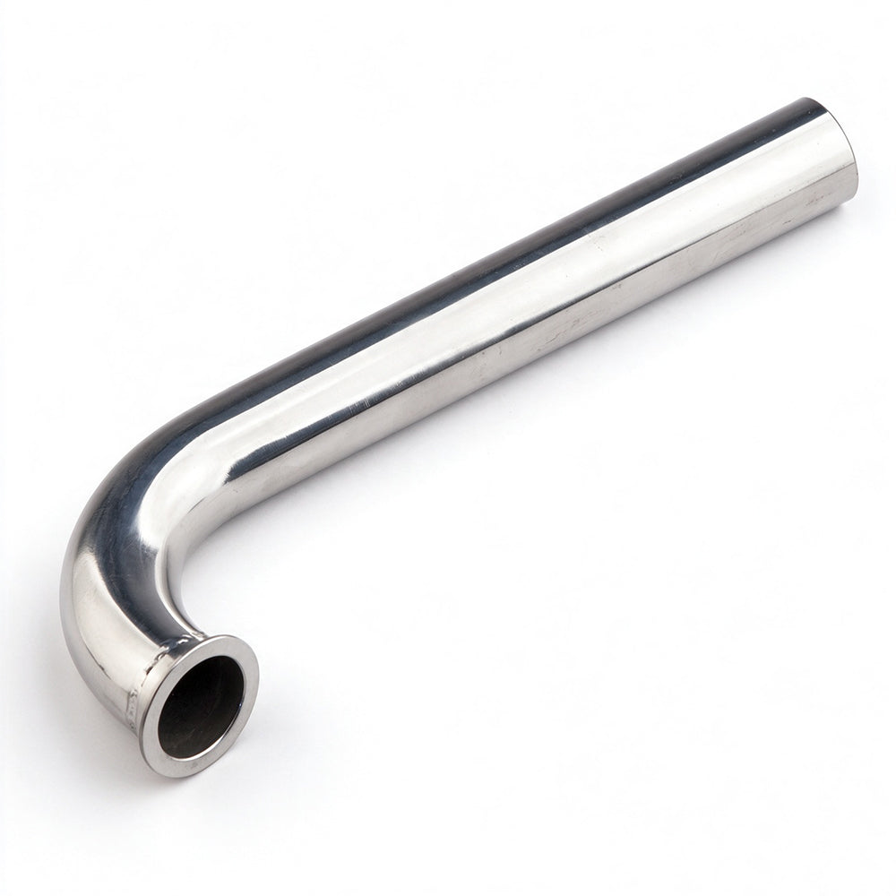 TFL Gas RC Boat Parts 22mm Diameter 90°/100°/105° L Bend Pipe, Stainless Steel 190mm With Flange Joint, Exhaust Pipe