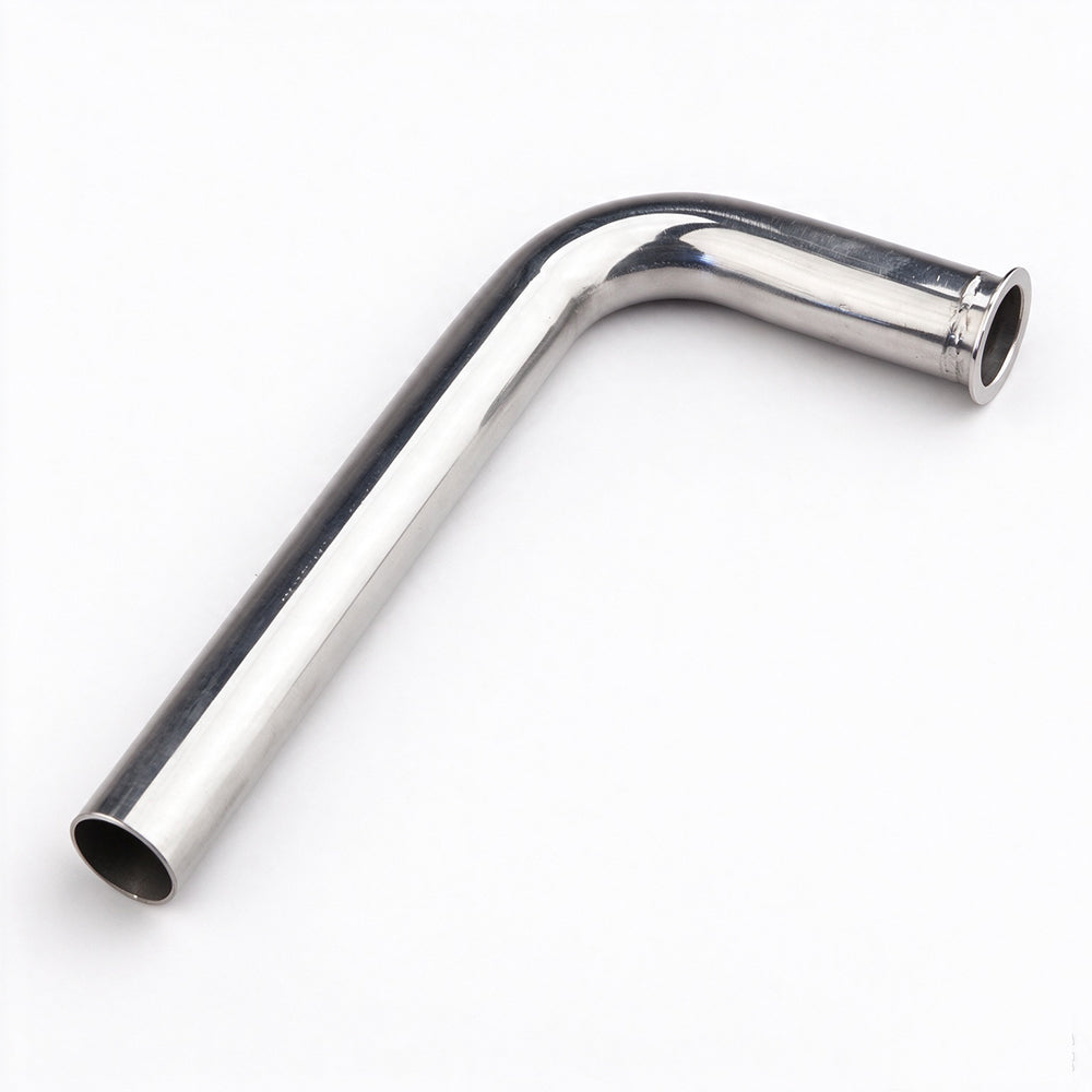 TFL Gas RC Boat Parts 22mm Diameter 90°/100°/105° L Bend Pipe, Stainless Steel 190mm With Flange Joint, Exhaust Pipe