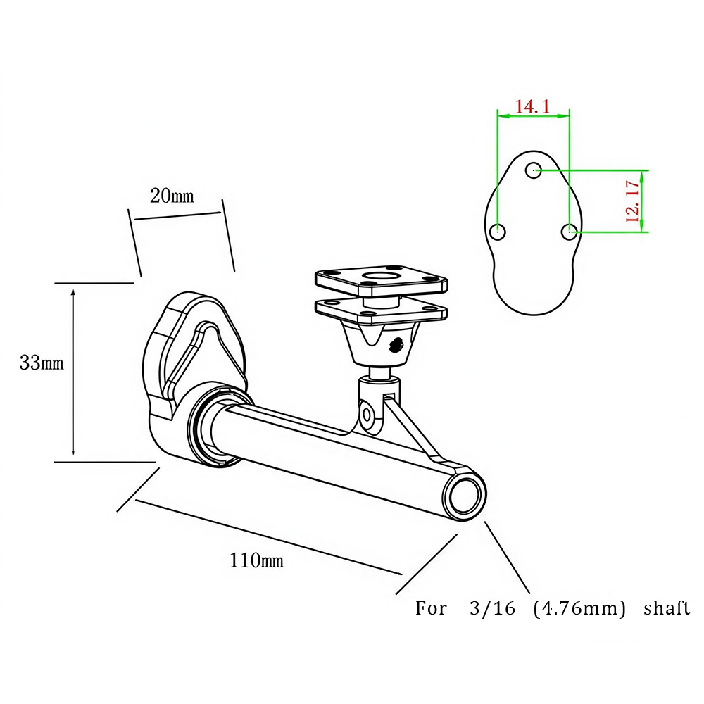 TFL RC Boat Parts Bearing Stringer Drive W/Mounting Base