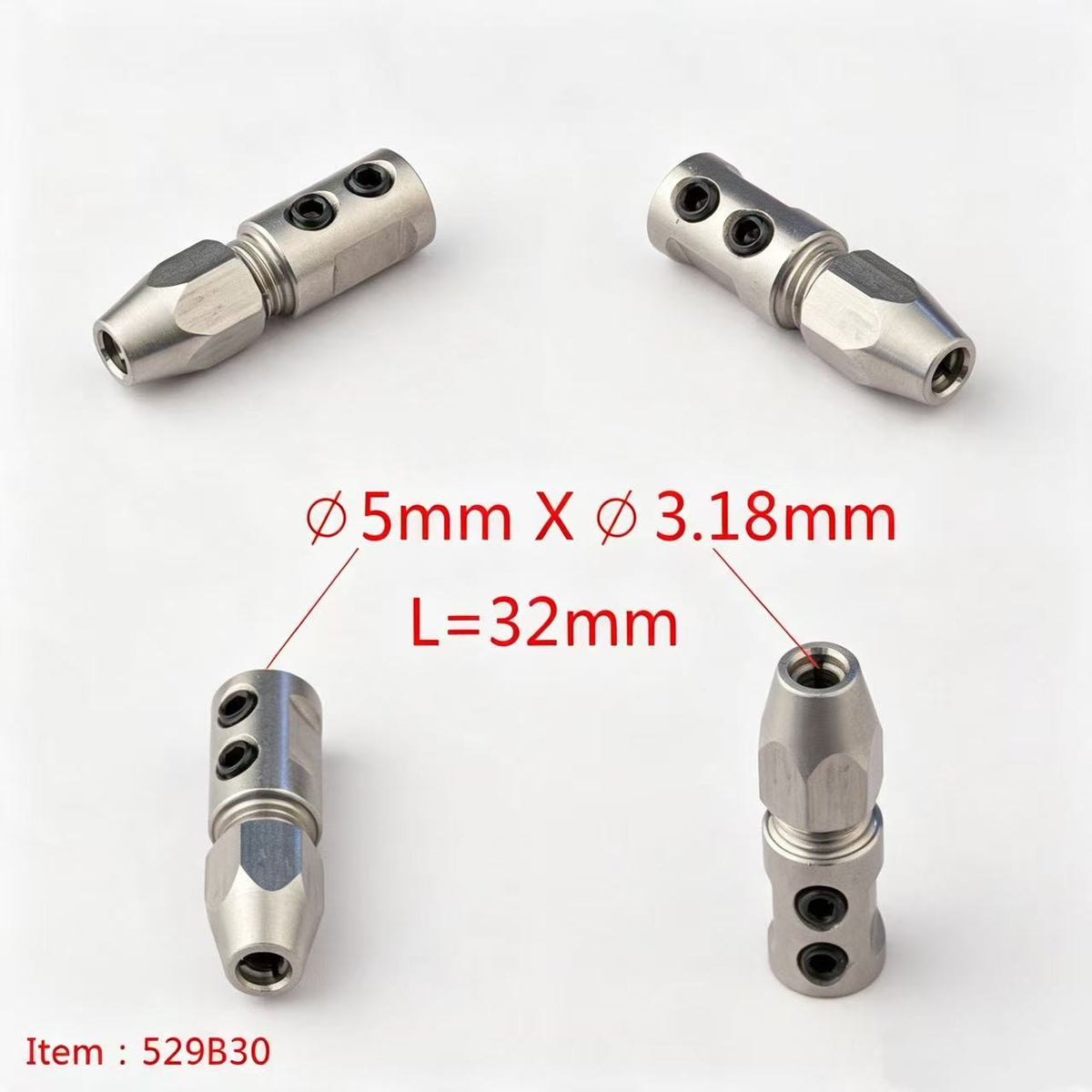 TFL RC BOAT PARTS Flexible Shaft Coupler, 5mm Motor Shaft Lock Connector