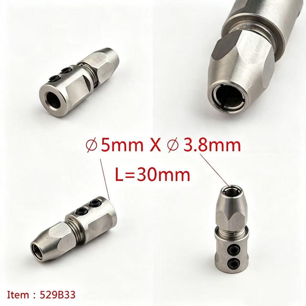 TFL RC BOAT PARTS Flexible Shaft Coupler, 5mm Motor Shaft Lock Connector