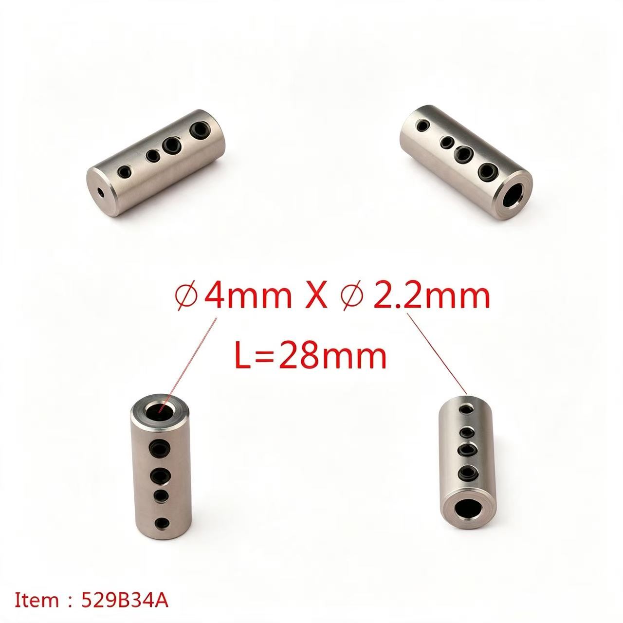 TFL RC BOAT PARTS Flexible Shaft Coupler, 4mm Motor Shaft Lock Connector