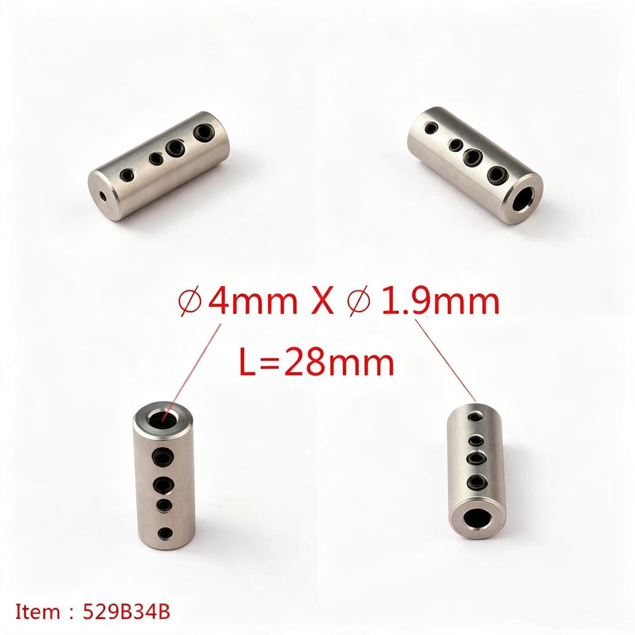 TFL RC BOAT PARTS Flexible Shaft Coupler, 4mm Motor Shaft Lock Connector