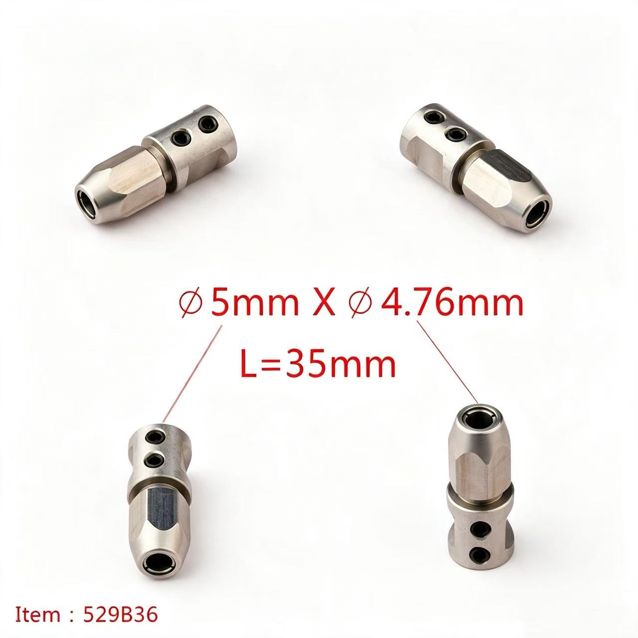 TFL RC BOAT PARTS Flexible Shaft Coupler, 5mm Motor Shaft Lock Connector