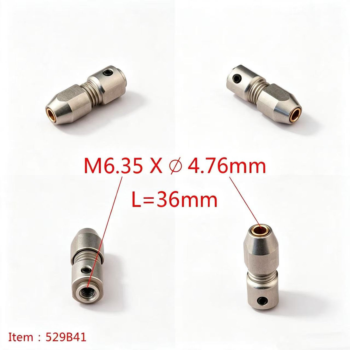 TFL RC BOAT PARTS Flexible Shaft Coupler,6mm Motor Shaft Lock Connector