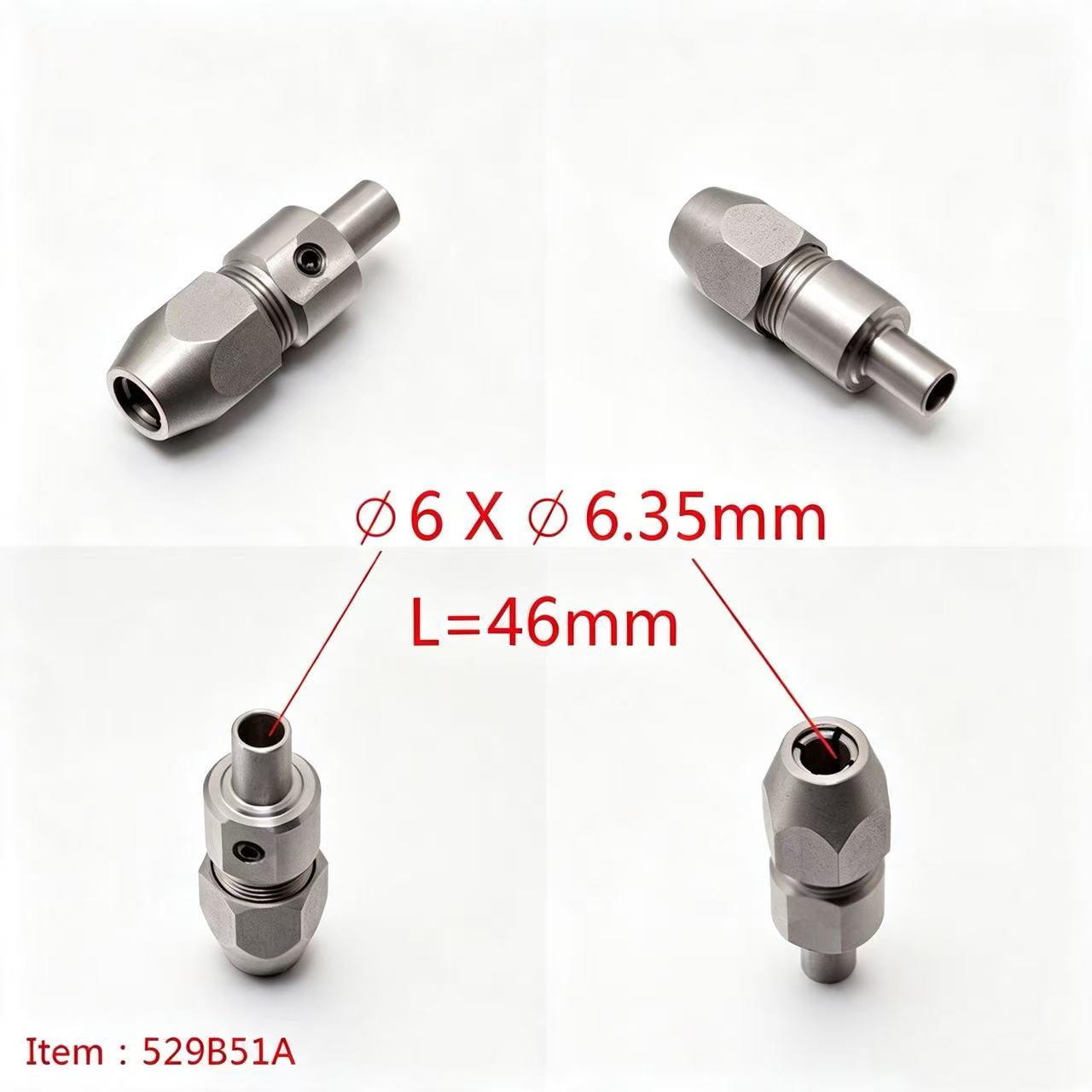 TFL RC BOAT PARTS Flexible Shaft Coupler,6mm Motor Shaft Lock Connector