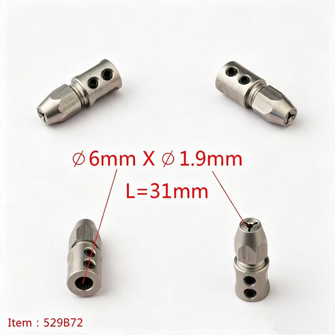 TFL RC BOAT PARTS Flexible Shaft Coupler,6mm Motor Shaft Lock Connector