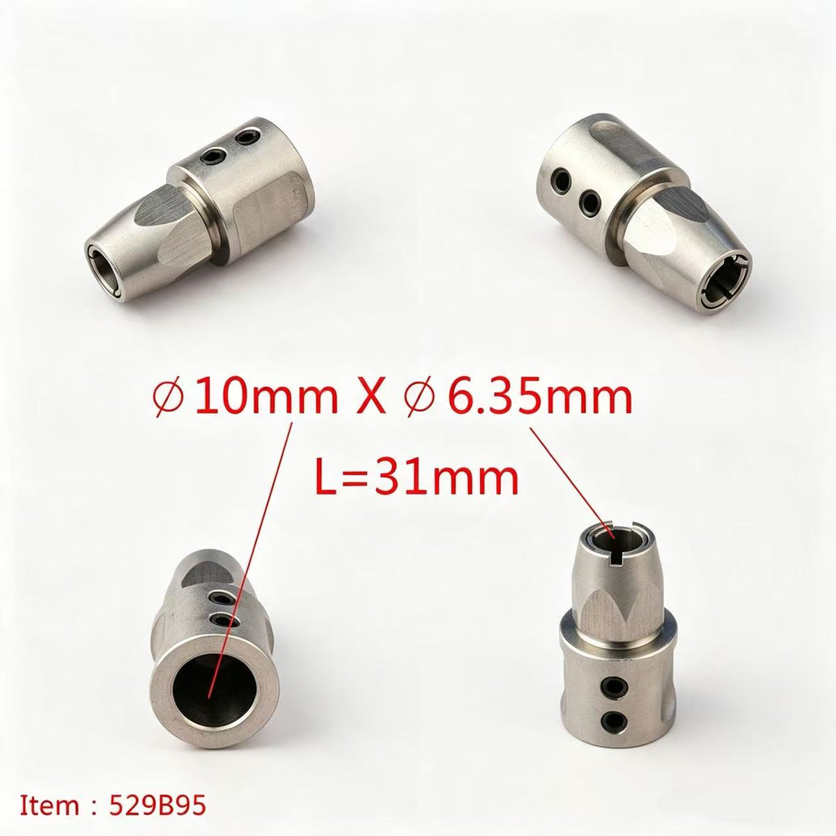 TFL RC BOAT PARTS Flexible Shaft Coupler, 8-10mm Motor Shaft Lock Connector