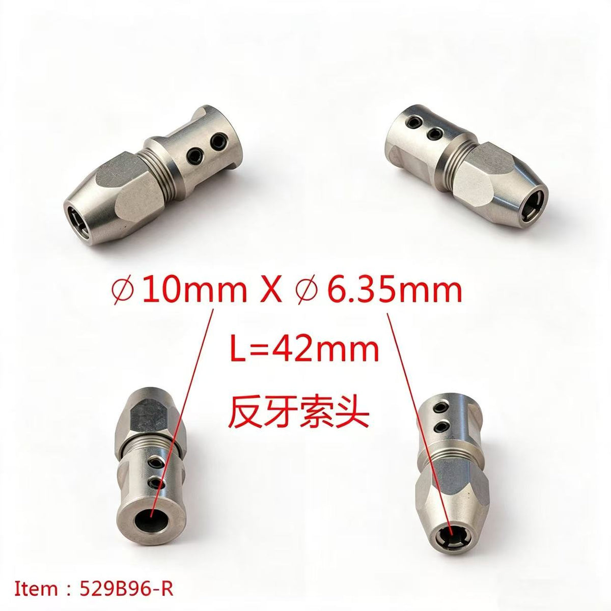 TFL RC BOAT PARTS Flexible Shaft Coupler, 8-10mm Motor Shaft Lock Connector