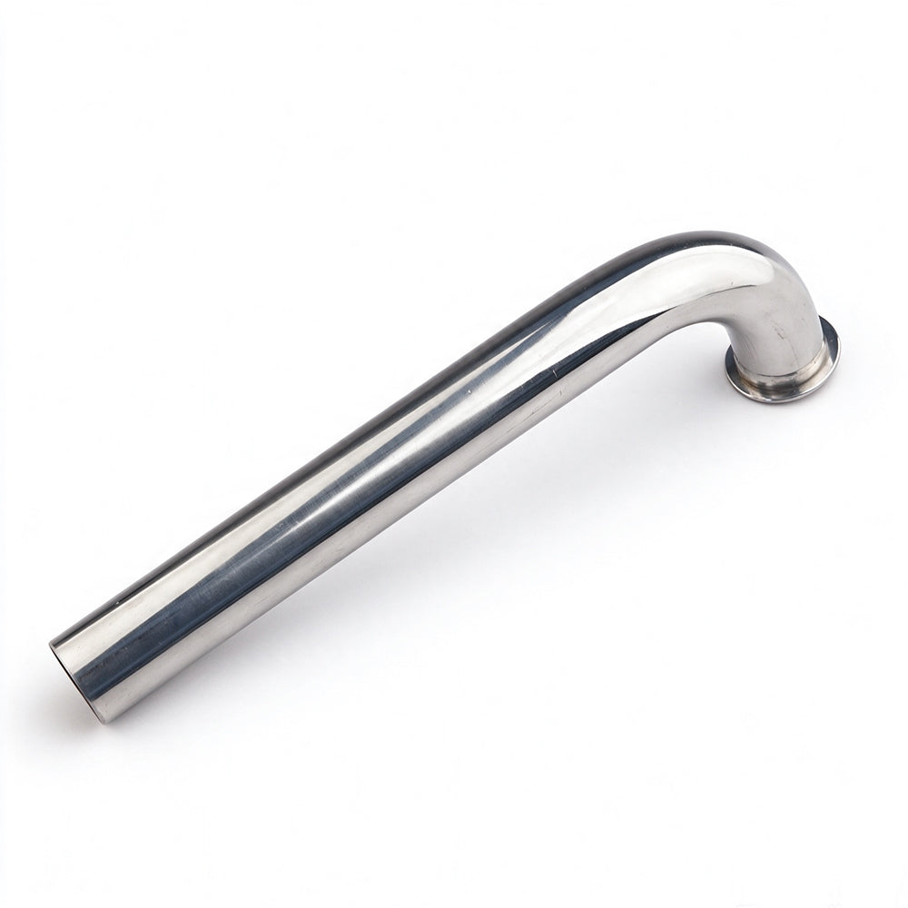 TFL Gas RC Boat Parts 22mm Diameter 90°/100°/105° L Bend Pipe, Stainless Steel 190mm With Flange Joint, Exhaust Pipe