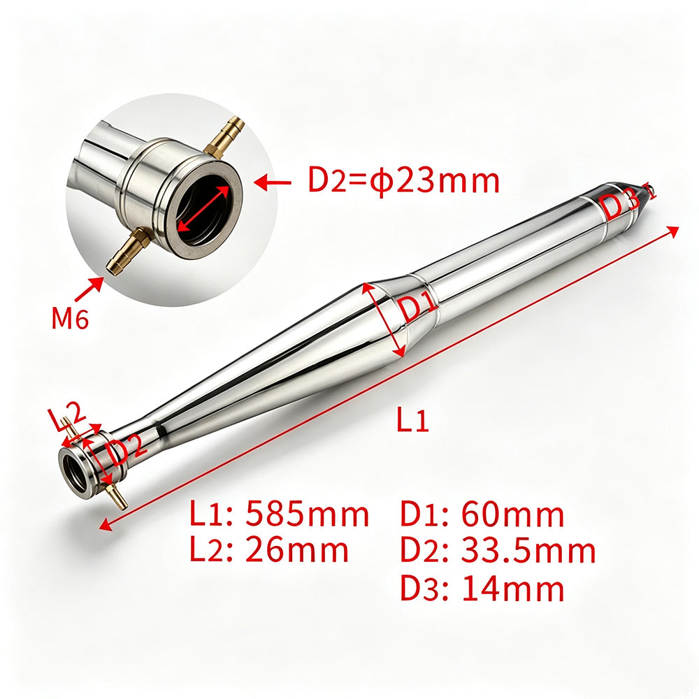 TFL Gas RC Boat Parts Stainless Steel Exhaust Pipe