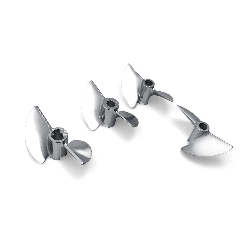 RC Boat CNC Aluminum Two Blades Propeller 1.4 Pitch, 4mm Shaft, Dia 32,34,36mm