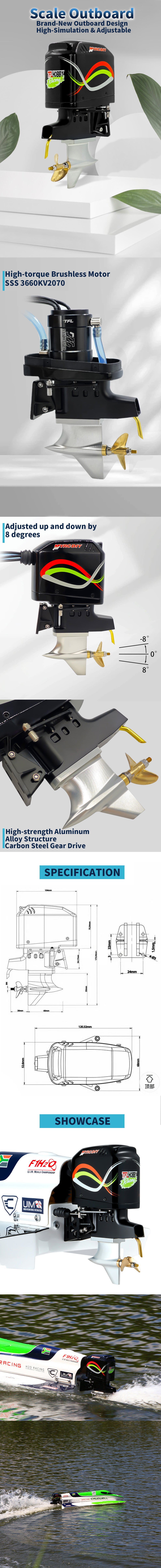 TFL Outboard Drive System with motor,  without prop B54210