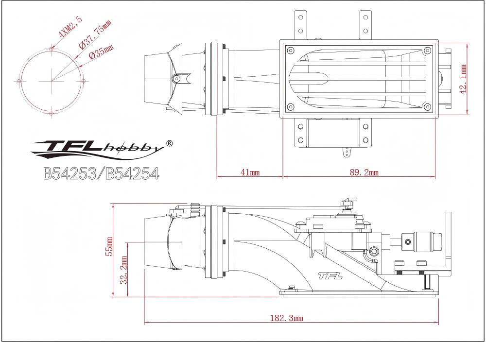 TFL RC BOAT PARTS  Plastic  Jet  Nozzle