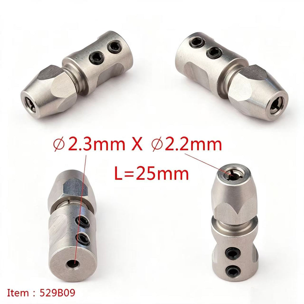 TFL RC BOAT PARTS 2.3mm Motor Shaft Multiple Specifications Shaft Coupler, Hard Shaft & Flexible Shaft Locking Connector