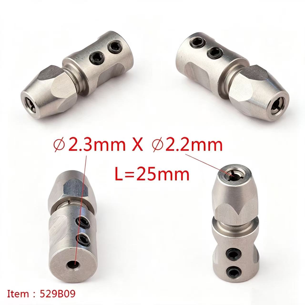 TFL RC BOAT PARTS 2.3mm Motor Shaft Multiple Specifications Shaft Coupler, Hard Shaft & Flexible Shaft Locking Connector