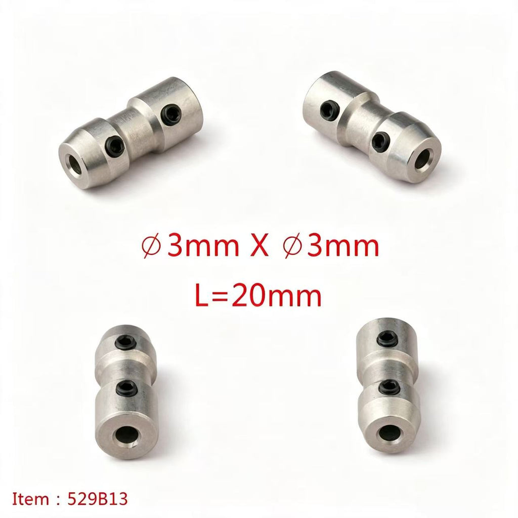 TFL RC BOAT PARTS Flexible Shaft Coupler, 3-3.18mm Motor Shaft Lock Connector