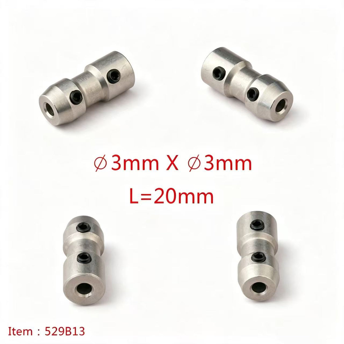 TFL RC BOAT PARTS Flexible Shaft Coupler, 3-3.18mm Motor Shaft Lock Connector
