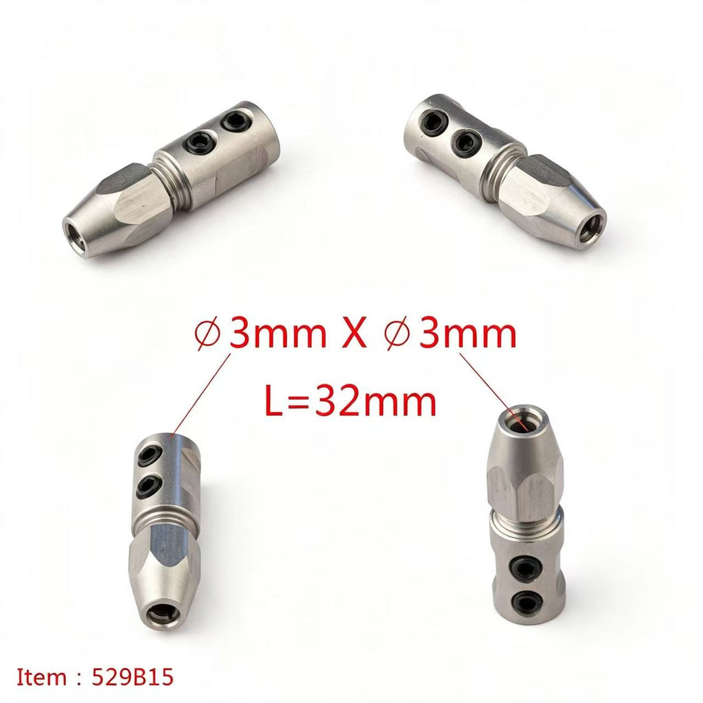 TFL RC BOAT PARTS 3-3.18mm Motor Shaft Multiple Specifications Shaft Coupler, Hard Shaft & Flexible Shaft Locking Connector