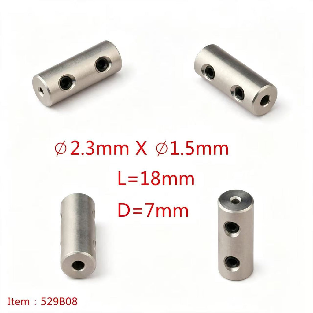 TFL RC BOAT PARTS 2.3mm Motor Shaft Multiple Specifications Shaft Coupler, Hard Shaft & Flexible Shaft Locking Connector