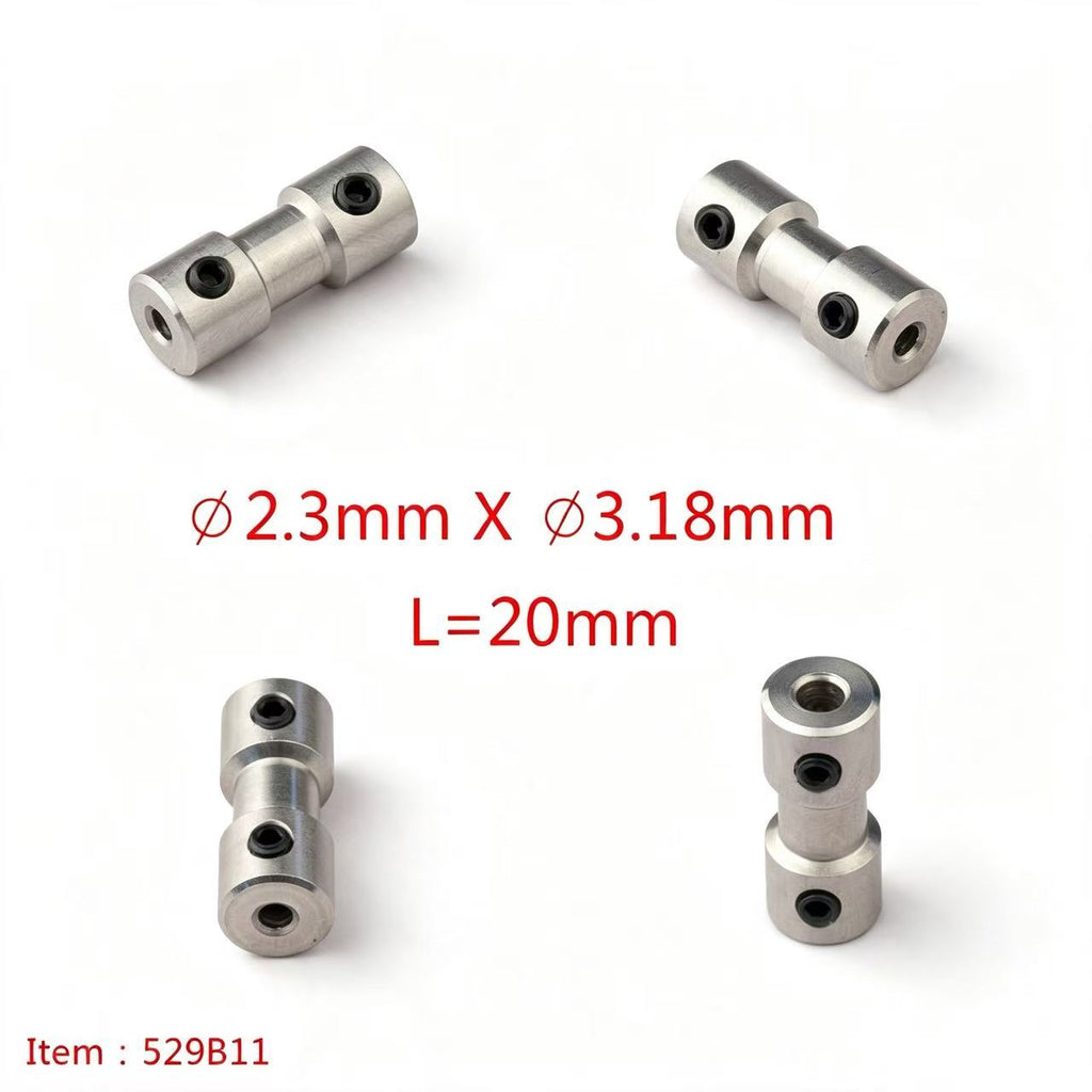 TFL RC BOAT PARTS 2.3mm Motor Shaft Multiple Specifications Shaft Coupler, Hard Shaft & Flexible Shaft Locking Connector