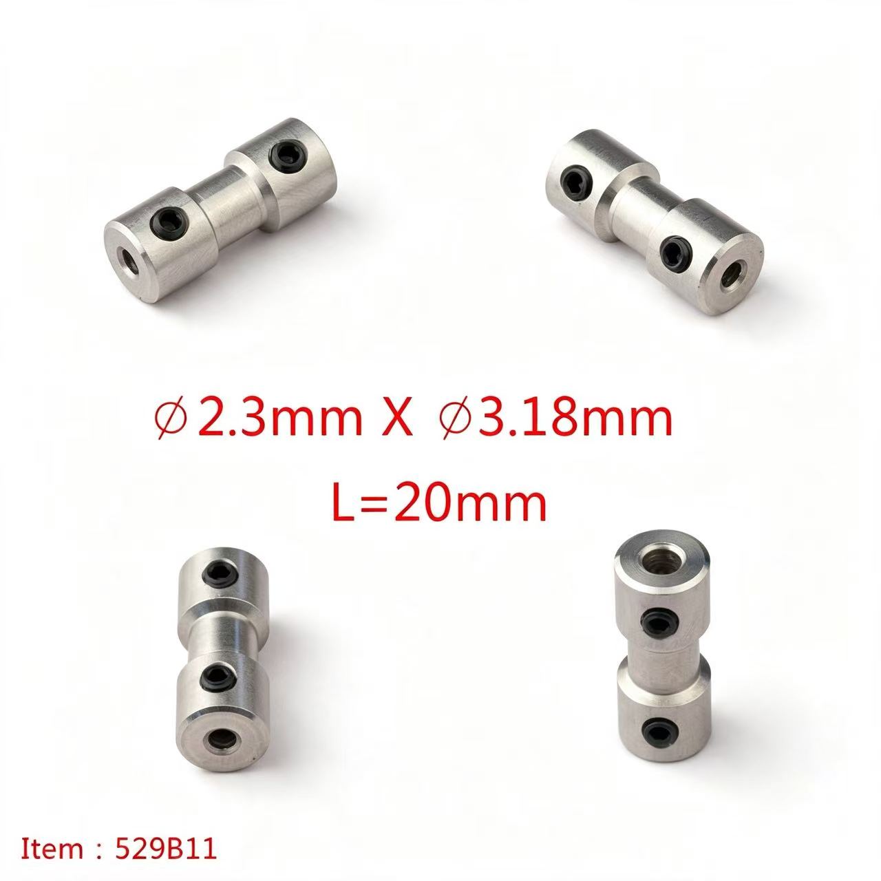 TFL RC BOAT PARTS 2.3mm Motor Shaft Multiple Specifications Shaft Coupler, Hard Shaft & Flexible Shaft Locking Connector