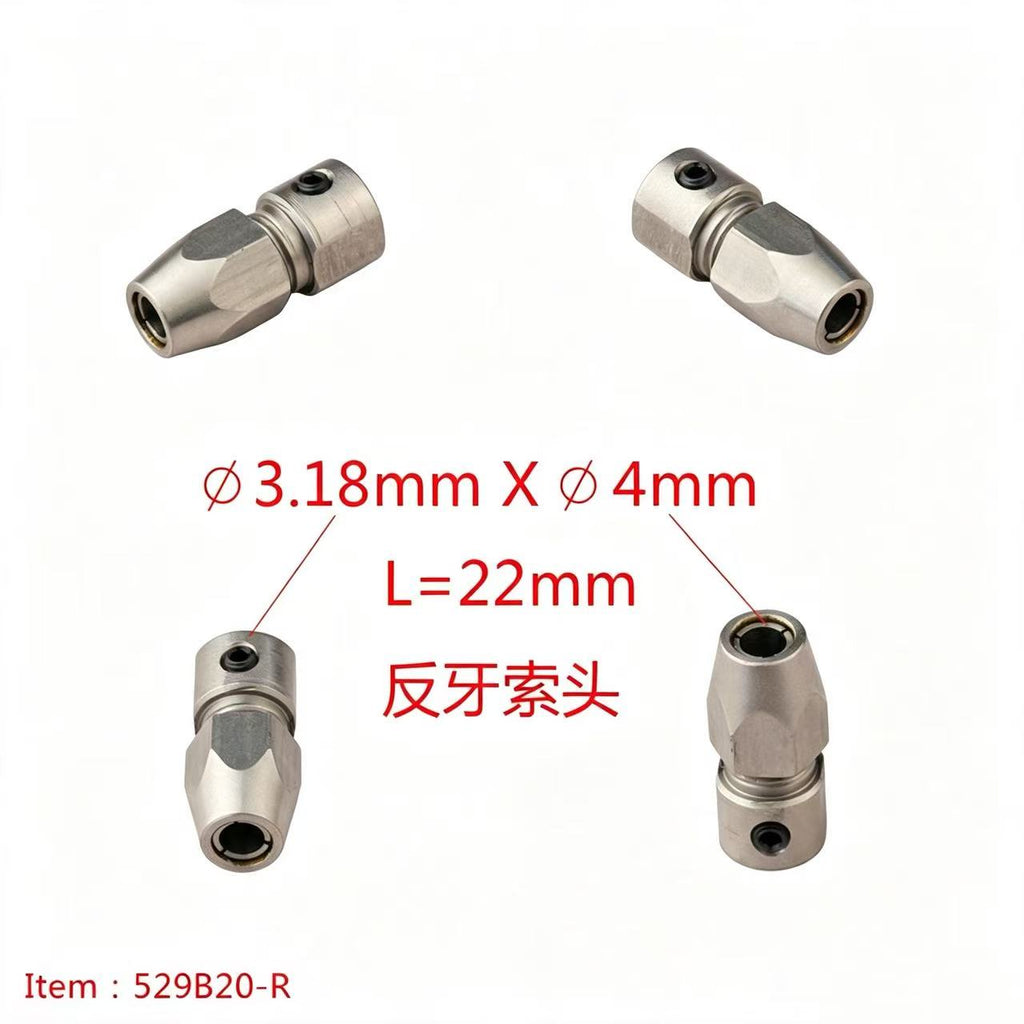 TFL RC BOAT PARTS 3-3.18mm Motor Shaft Multiple Specifications Shaft Coupler, Hard Shaft & Flexible Shaft Locking Connector