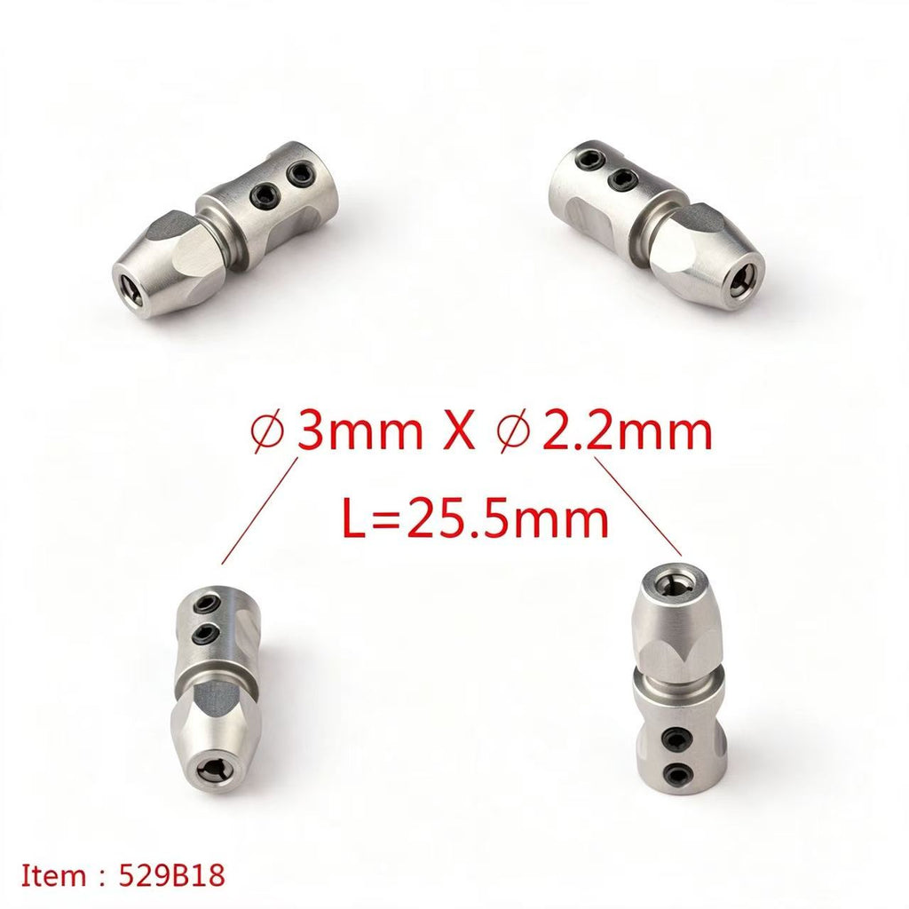 TFL RC BOAT PARTS 3-3.18mm Motor Shaft Multiple Specifications Shaft Coupler, Hard Shaft & Flexible Shaft Locking Connector